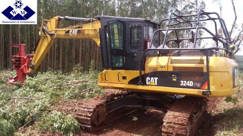 Adequação da Máquina,instalação do cabeçóte Feller Buncher,ajustes e acompanhamento em campo.