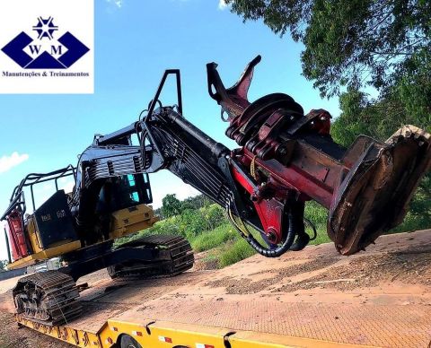 Manutenção, adequação e instalação do conjunto de braço lança “ curto “ no Feller Buncher Caterpillar 324D-FM